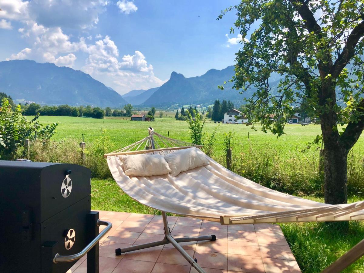 Ferienhaus Veronika mit 2000qm Garten und Bergblick Unterammergau Exterior foto